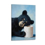 Bear Bathroom Canvas Wall Art Funny Animals Bathroom Pictures Black Bear Toilet Paper Painting Animals Bathroom Poster for Bathroom