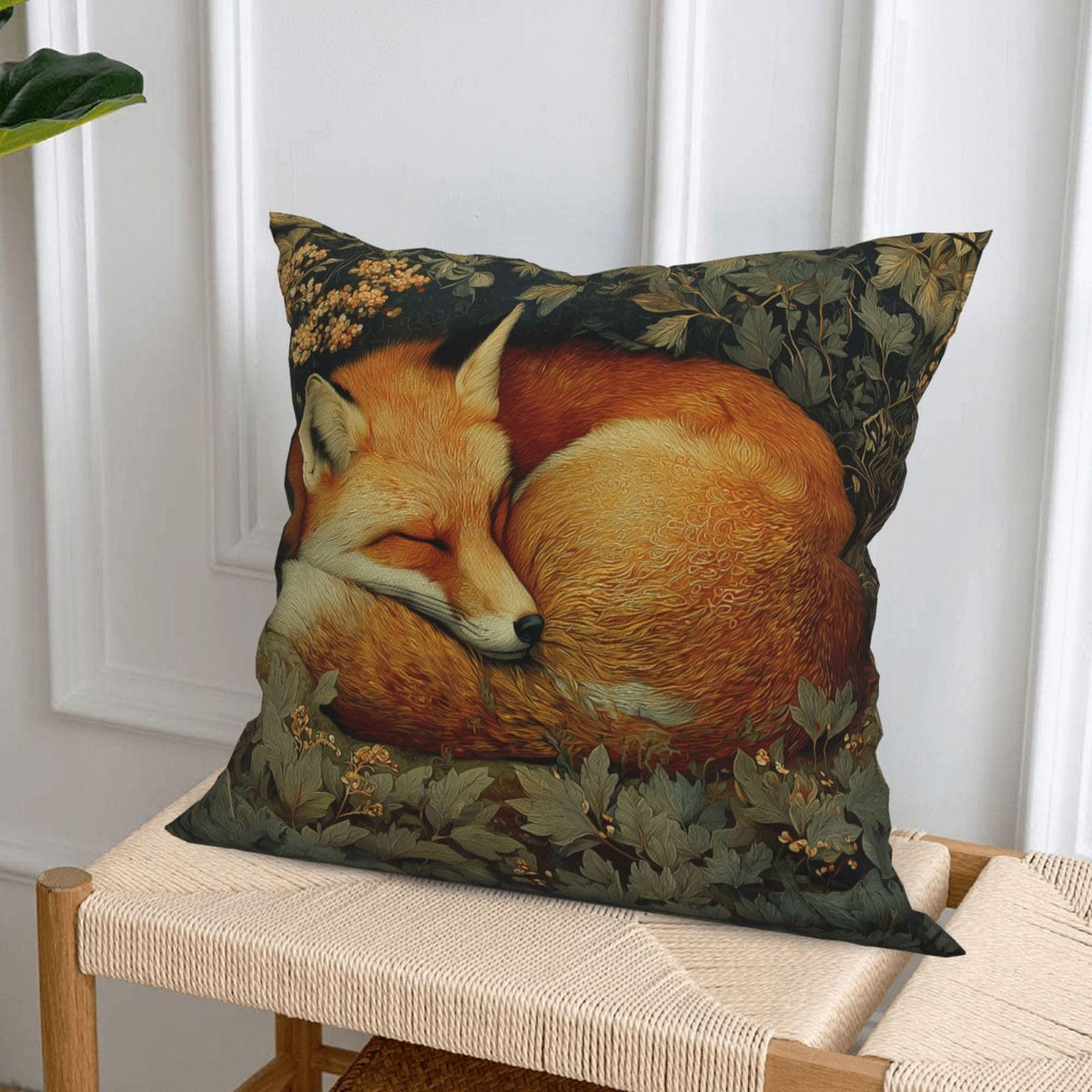 Waterproof William Morris Animals Throw Pillow Covers Set of 4, Single-Side Print, No Insert, Envelope Closure