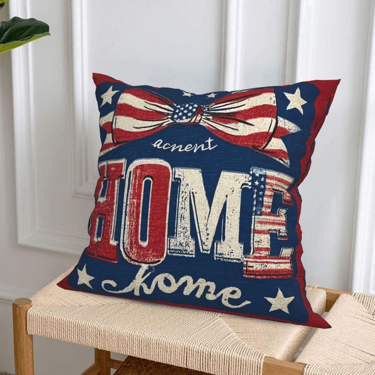 Waterproof 4th of July Throw Pillow Covers Set of 4, Single-Side Print, No Insert, Envelope Closure