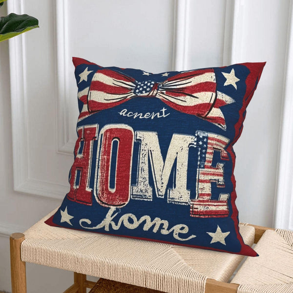 Waterproof 4th of July Throw Pillow Covers Set of 4, Single-Side Print, No Insert, Envelope Closure