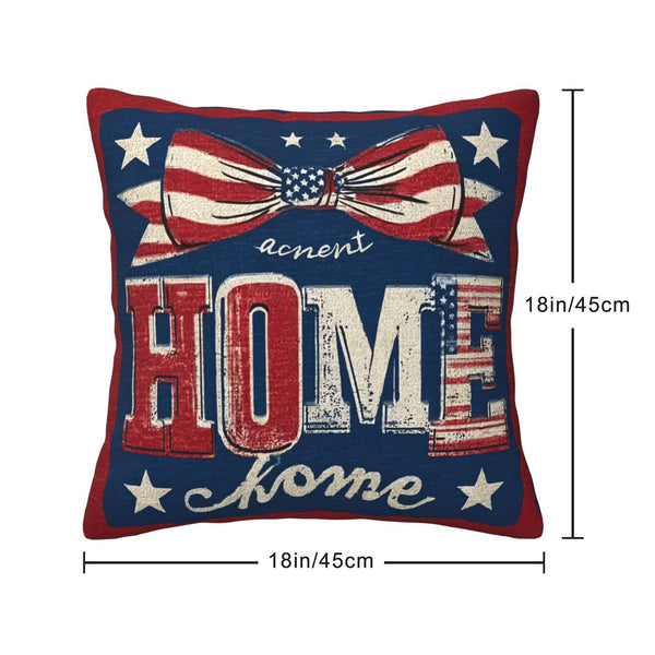 Waterproof 4th of July Throw Pillow Covers Set of 4, Single-Side Print, No Insert, Envelope Closure