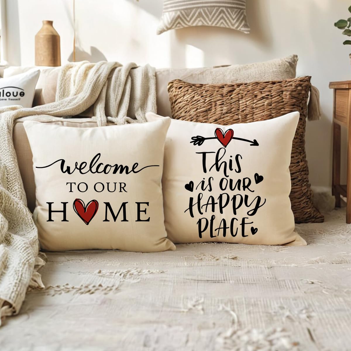 Waterproof Independence Memorial Day Pillow Covers Welcome Military Home Decorative