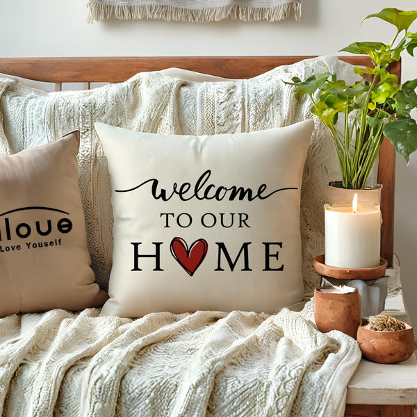 Waterproof Independence Memorial Day Pillow Covers Welcome Military Home Decorative