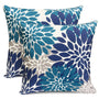 Decorative Throw Pillow Covers Set of 2 Blue Pillow Covers 18x18 Inch Couch Pillow Covers