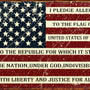 Retro Metal Sign Vintage Tin Sign I Pledge Allegiance to The Flag of The United States of America Sign