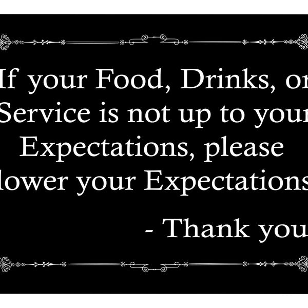 Funny Sarcastic Metal Tin Retail Store Business Sign Wall Decor Man Cave Bar Restaurant