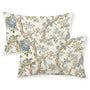Sage Green Blue Pillow Covers 12x20 Inch 2 Pcs Spring Floral Bird Chinoiserie Decor, No Insert, Velvet