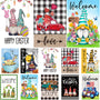 Set of 10 Gnome Seasonal Garden Flags, Single Sided 12 x 18 Inch Yard Flags,small garden flags for outside