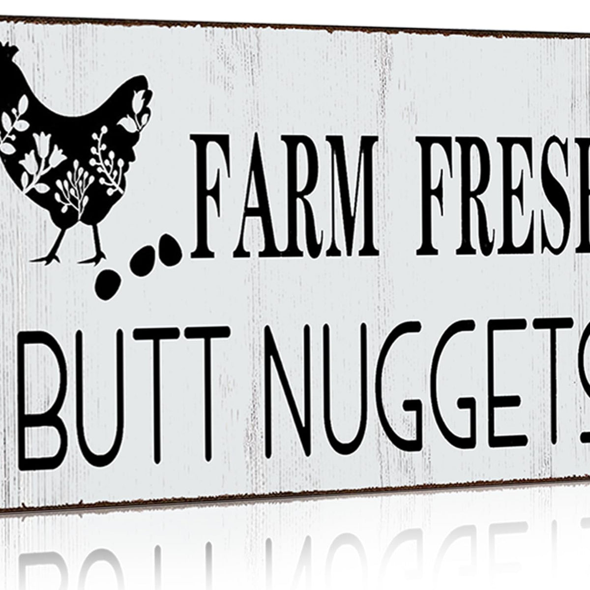 Funny Chicken Gifts Chicken Farm Fresh Butt Nuggets Tin Sign for Home Farm Chicken Coop
