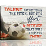 Soccer Wall Art Sport Inspirational Pictures Wall Decor Motivational Quotes Canvas Gifts for Soccer Lovers Soccer Painting Decoration