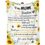 Soft Flannel Mom's Throw Blanket, Sunflower Perfect for Christmas or Mom's Birthday