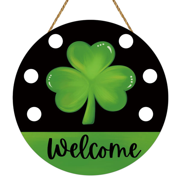 St Patricks Day Decorations St Patricks Day Wreath Shamrock Door Decorations Wooden Shamrock Wreaths for Front Door
