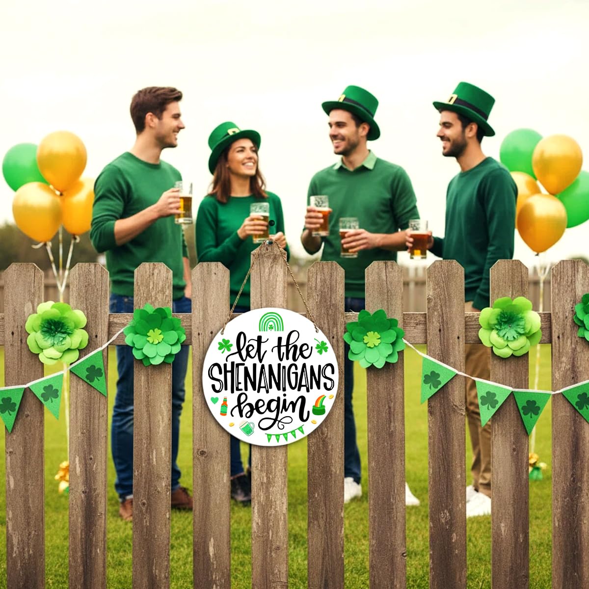 St Patricks Day Door Decorations St Patricks Day Decor Irish Decor Let The Shenanigans Begin Sign Wooden Wall Sign