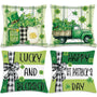 Waterproof Throw Pillow Covers 18x18 Set of 4 Decorative Spring Pillow Covers Linen Flower Butterfly