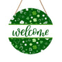 St Patricks Day Welcome Door Decoration for Home Welcome Shamrock Wreath Sign for Front Door St Patricks Day Outdoor
