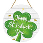 St Patricks Day Wreath Happy St Patricks Day Door Decorations Shamrock Decorations Hanging Sign