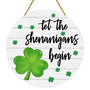 St Patricks Day Wreath St Patricks Day Door Decorations Shamrock Decorations Wooden Shamrock Wreath Front Door Hanger