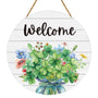 St Patricks Day Wreath St Patricks Day Door Decorations Shamrock Flowers Grass Mason Jar Door Sign
