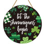 St Patricks Day Wreath St Patricks Day Door Decorations Shamrock Wreath Hanging Decor Wooden Front Door Hanger
