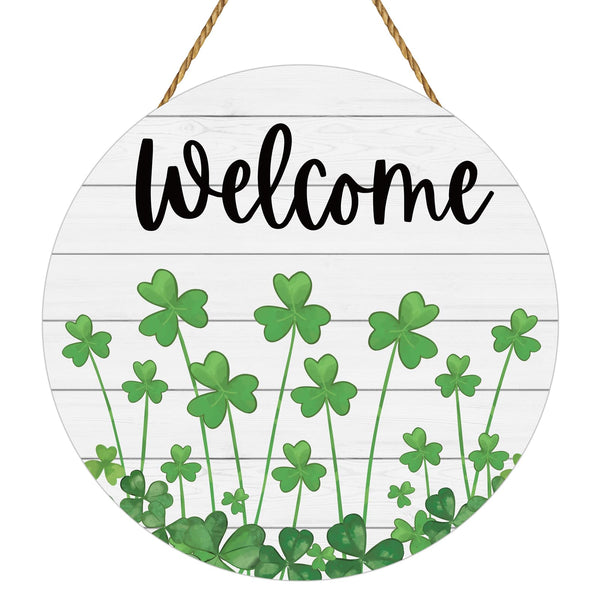 St Patricks Day Wreath St Patricks Day Door Decorations Shamrock Decorations Wooden Shamrock Wreath Front Door