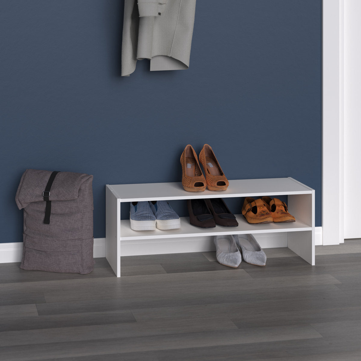 6-Pair Stackable Shoe Rack – Durable Shoe Organizer for Entryway, Closet, and Bedroom Storage