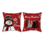 Christmas Pillow Covers 18x18 Set of 2 Let it Snow Snowman Christmas Trees Xmas Throw Cushion Cases