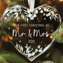 First Christmas Married Ornament 2025 - Wedding Gifts - Mr and Mrs Gifts - Wedding Gift for Couples 2025