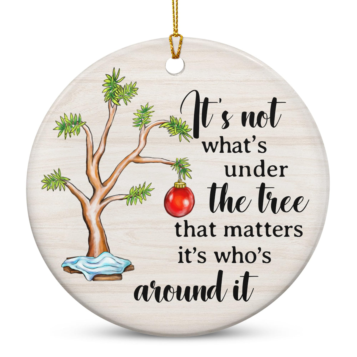 Christmas Ornaments Gifts for Women Men - Ceramic Christmas Ornaments 2025 for Tree Decorations - Inspirational Birthday Gifts for Mom Dad