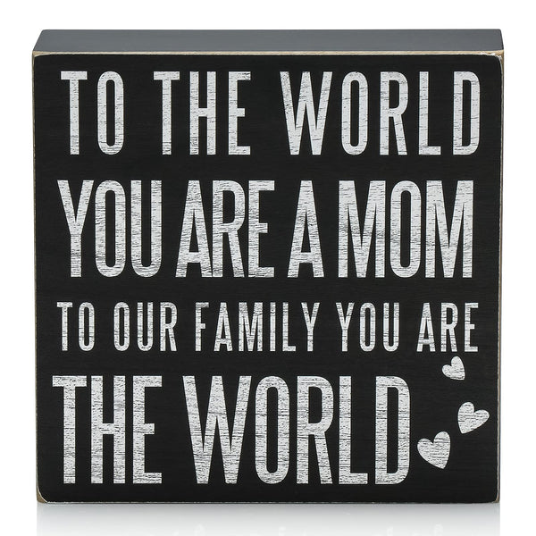 Birthday Gifts for Mom, Christmas Gift for Mother 5x5 Wood Box Sign