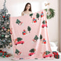 Christmas Throw Blanket 50x60 - Cozy Fluffy Sherpa Fleece Blanket for Couch and Bed, Soft Pink Throw Blanket