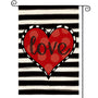 Love Heart Garden Flag 12x18 Inch Outside Single-Side Print, Valentines Day Wedding Yard Decoration