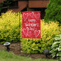 String of Hearts Valentine's Day Garden Flag, 12x18 Inch, Single-Side Print Yard Outdoor Outside Decoration