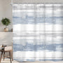 Abstract Blue Shower Curtain for Bathroom Decor 70.8" Modern White Grey Striped Aesthetic Minimalist