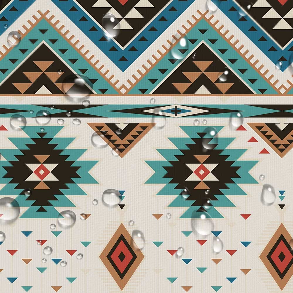 Aztec Shower Curtain,70.8" Beige Vintage Southwestern Native Tribal Pattern Western Boho Bath Curtains