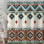 Aztec Shower Curtain,70.8" Beige Vintage Southwestern Native Tribal Pattern Western Boho Bath Curtains