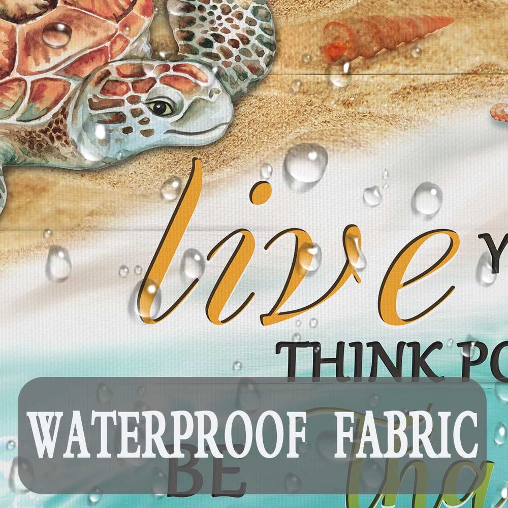 Beach Shower Curtain, 70.8" Sea Turtle Coastal Ocean Fish Rustic Vintage Waterproof Polyester