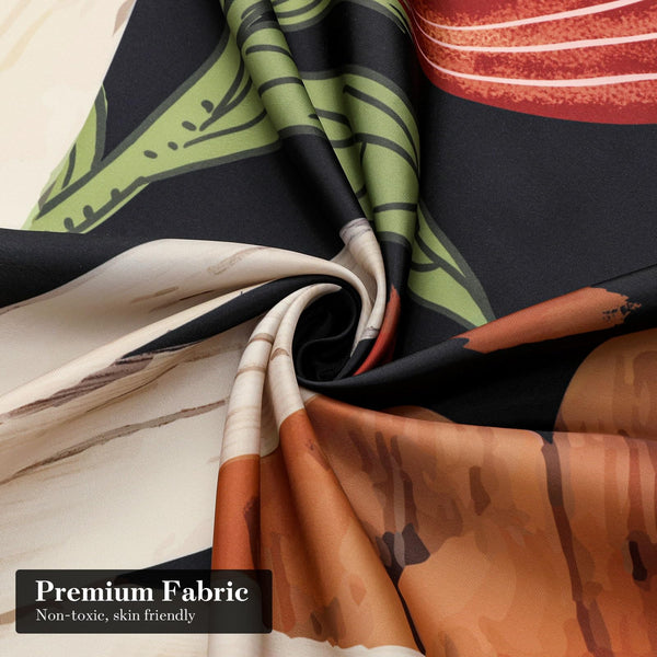 70.8" Boho Floral Shower Curtain, Tropical Leaves Fabric Cloth Shower Curtains for Chic Elegant Shower Curtain