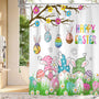 70.8" Easter Gnome Shower Curtain Happy Easter Cute Gnome Bathroom Decor Set, Cloth Fabric Bathroom Decor