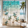 70.8" Final Friday Green Beach Sea Turtle Shower Curtain Nautical Teal Theme Fabric Bathroom Blue Ocean Decor