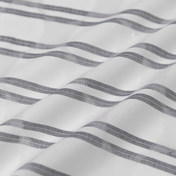70.8"Geometric Jacquard Fabric Shower Curtain for Bathroom, Lightweight, Waterproof Polyester and Washable
