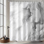 Grey Marble Shower Curtain, 70.8"Abstract Gray and White Shower Curtain with Hooks Modern Art Decor