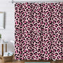 Pink Leopard Shower Curtain,Cheetah Waterproof Polyester Shower Curtain with Hooks 70.8 Inch