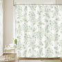 Sage Green Shower Curtains Botanical Floral Plant Leaves Shower Curtain Set, 70.8 Inch