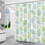 Green Shower Curtain, Banana Leaves Waterproof Polyester Shower Curtains, 70.8 Inch with C Type Hooks