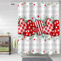 70.8"Shower Curtain Love Heart Rose Bathroom Curtains, Eucalyptus Leaves Plaid Shower Curtains