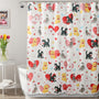 70.8"Valentines Shower Curtain, Valentines Day Decor Cute Cats Hearts Shower Curtain with Hooks