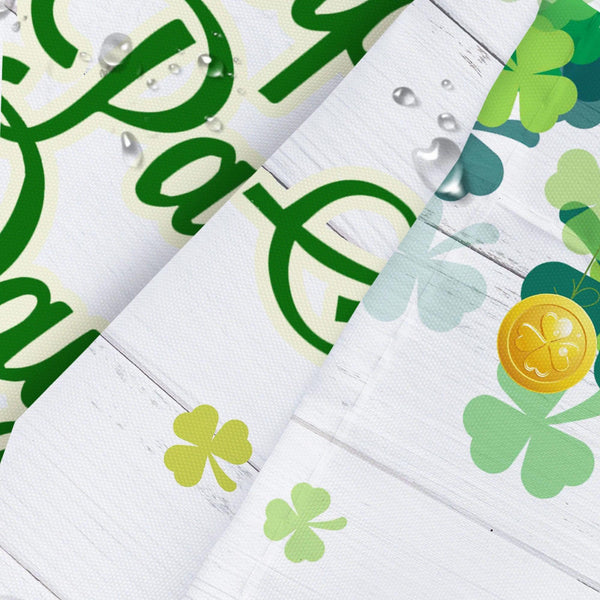 St Patricks Day Shower Curtain, 70.8"Saint Patrick Showers Curtains, Waterproof Shamrock Gnomes Curtain's