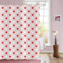 Valentine's Day Shower Curtain, 70.8"Romantic Love Theme Pink and Red Little Heart Fabric Bathroom Curtain