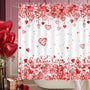 70.8"Valentine's Shower Curtain for Bathroom Valentines Heart Shower Curtain Valentines Bathroom Decor