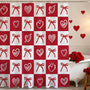 70.8" Valentine Day Shower Curtain for Bathroom Red Heart Bow Shower Curtain for Valentines Day Decorations